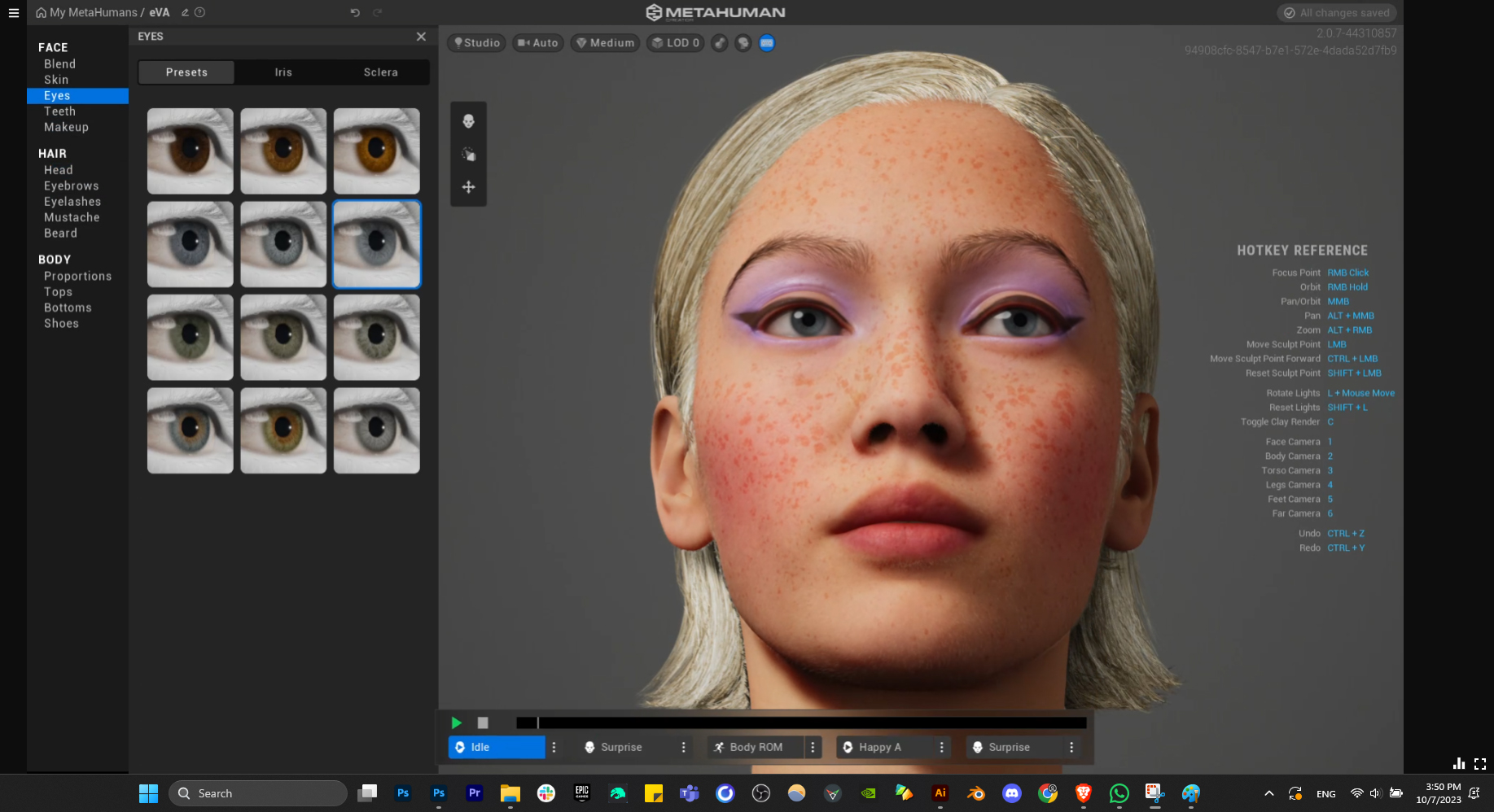 Conversation with a MetaHuman, digital human research by Elena Dimopoulou