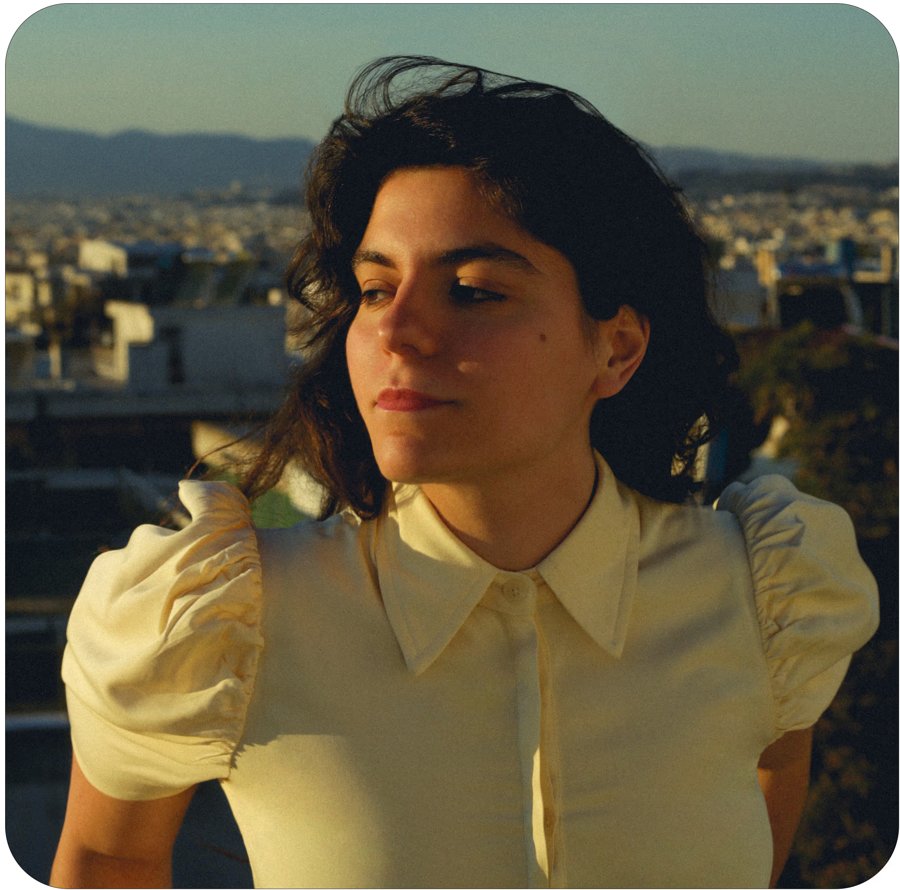 Elena Dimopoulou, Games Ground 2025 speaker, in golden-hour light above a city skyline